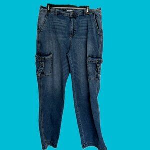 Women's Wide Leg Cargo Jeans‎ RE Generation Size XL